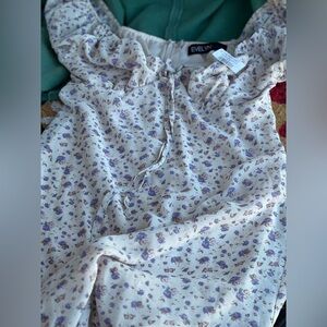 Evelyn Blue Floral Dress